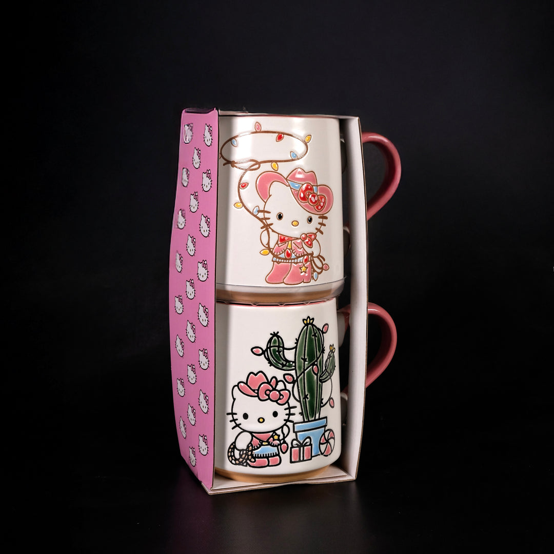 Hello Kitty Pink Holiday 17oz Mug Set of 2