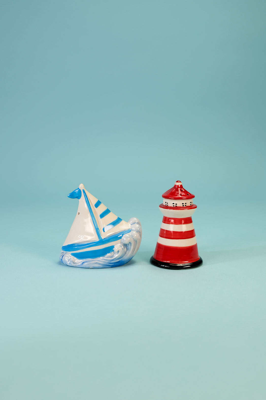 Lighthouse and Sailing Boat Salt & Pepper Set