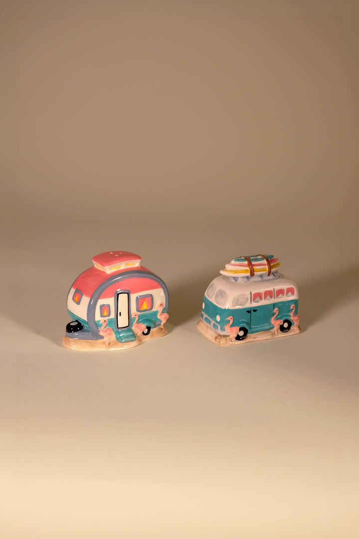 Flamingo Camper Salt & Pepper Set