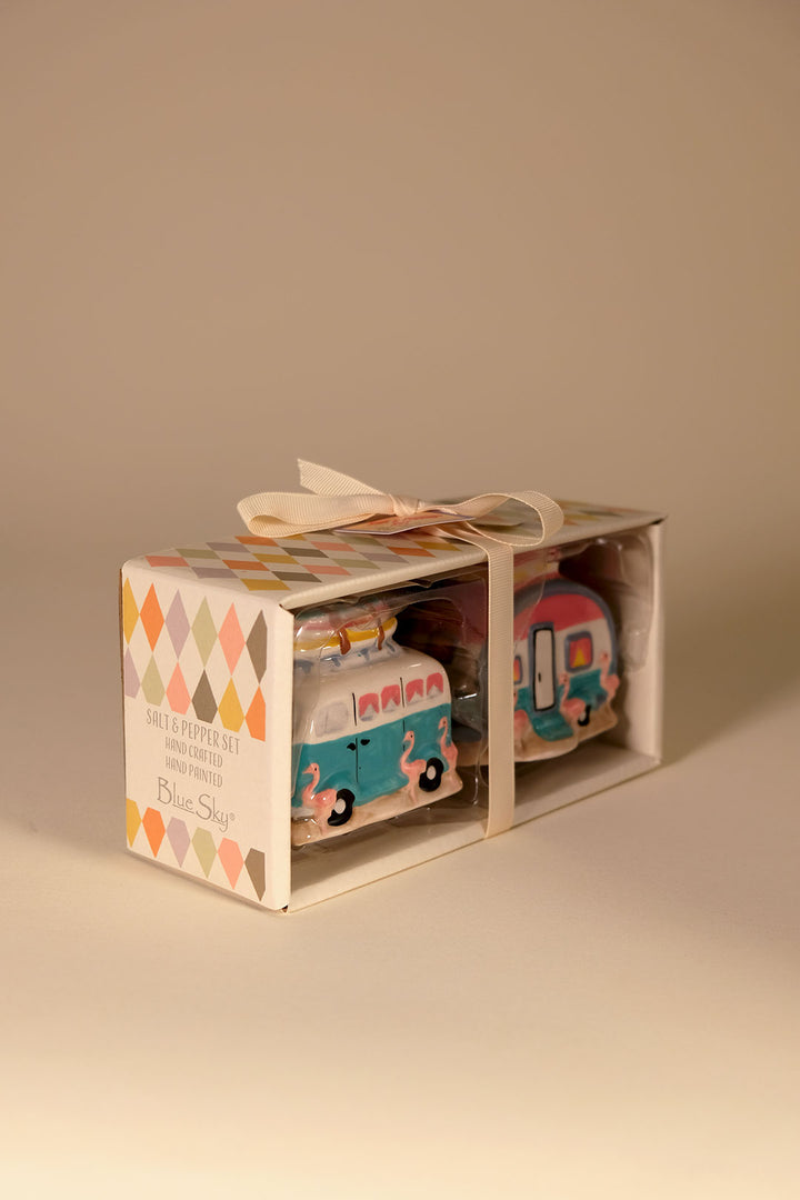 Flamingo Camper Salt & Pepper Set