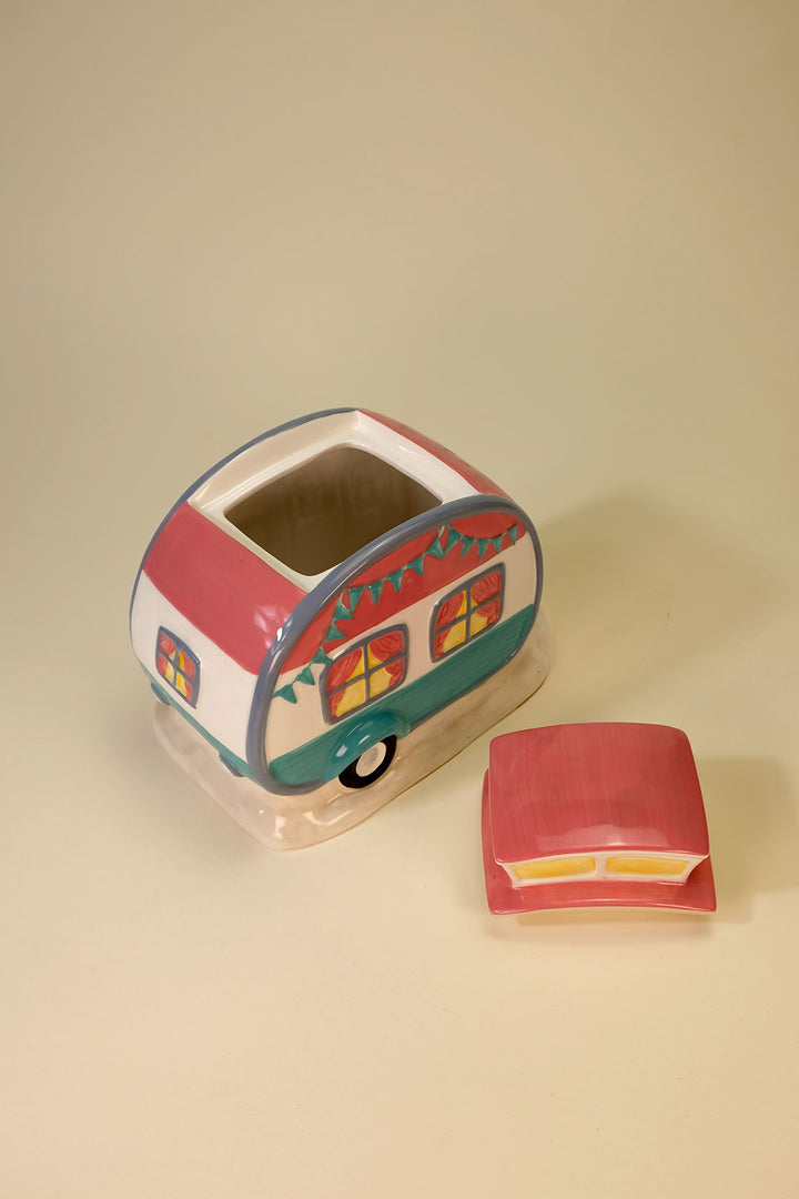 Flamingo Camper Cookie Jar