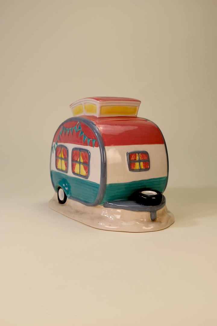 Flamingo Camper Cookie Jar