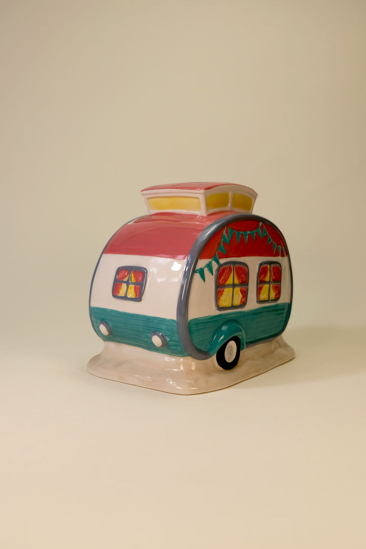Flamingo Camper Cookie Jar