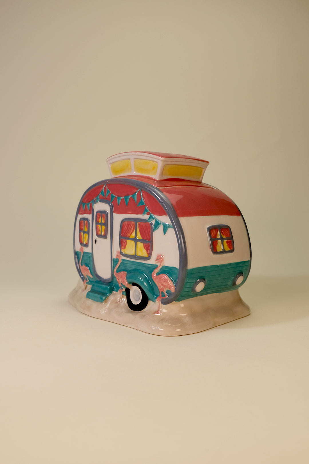 Flamingo Camper Cookie Jar