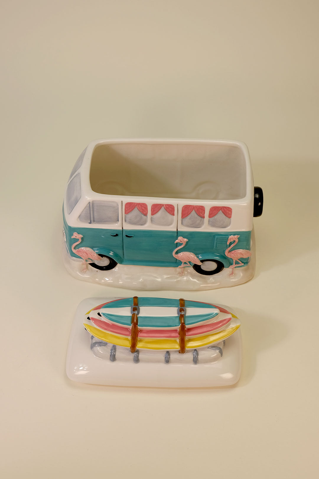 Flamingo Camp Van Cookie Jar