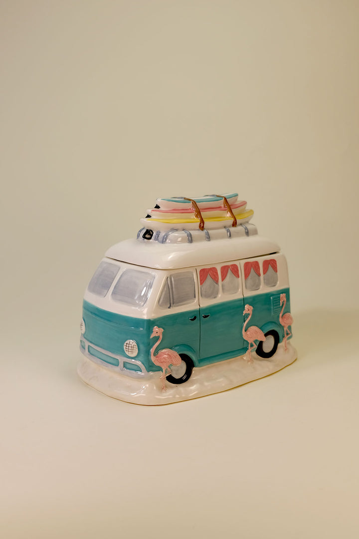 Flamingo Camp Van Cookie Jar
