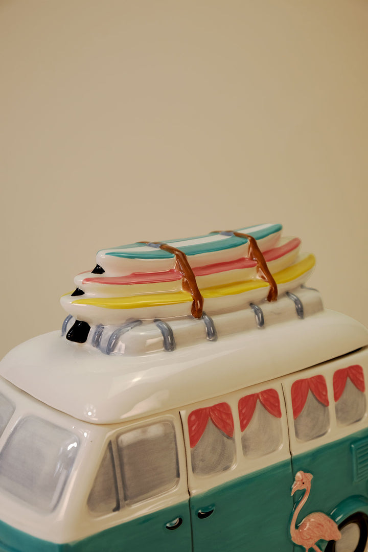 Flamingo Camp Van Cookie Jar