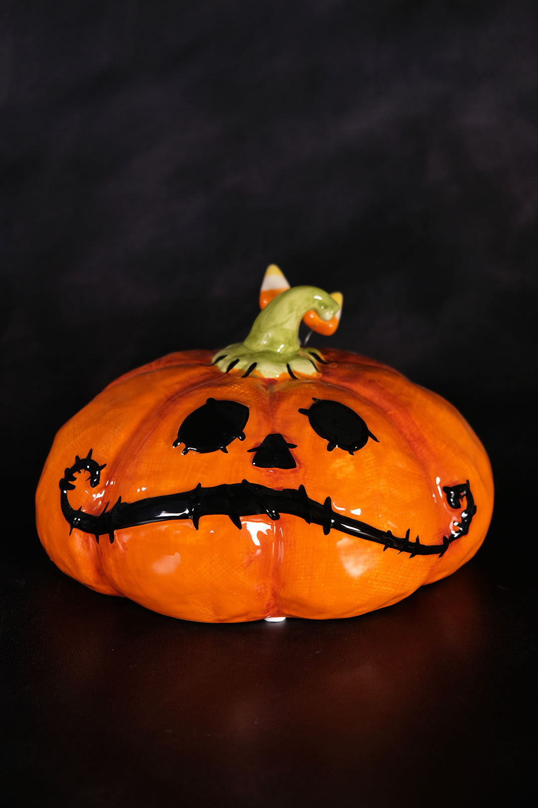Clayworks Table Top Stitched Pumpkin - Short