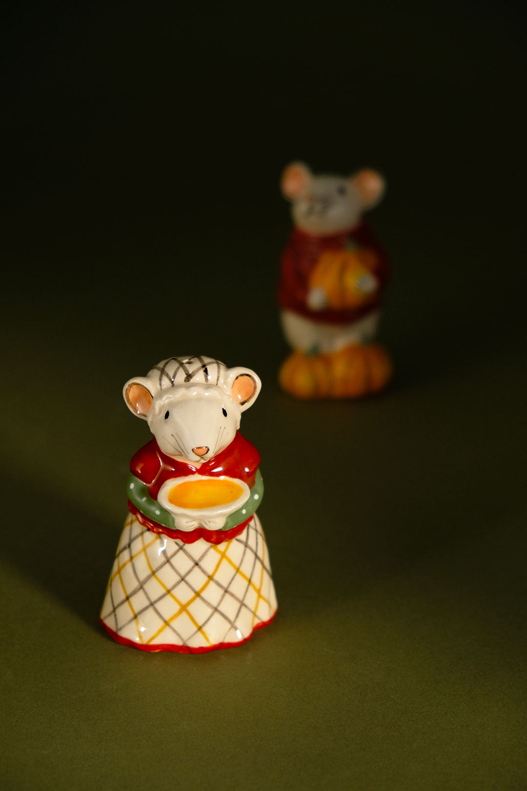 Pumpkin Pie Mice Salt and Pepper Set