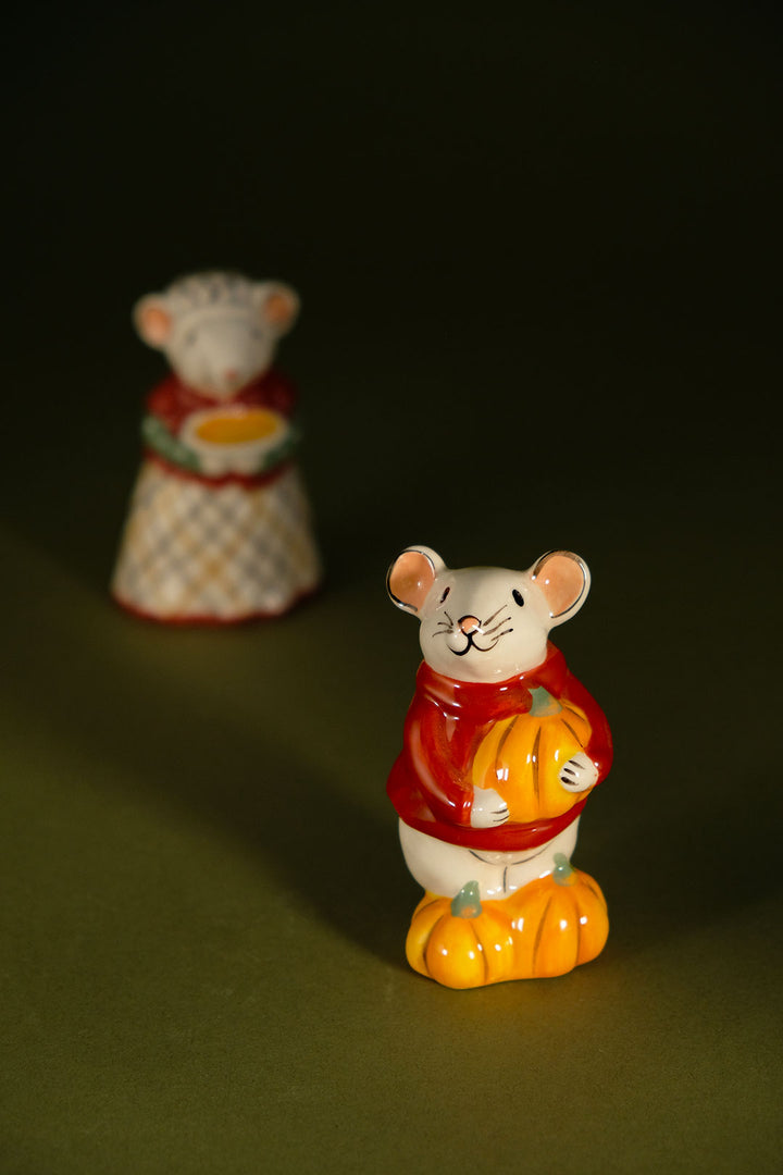 Pumpkin Pie Mice Salt and Pepper Set