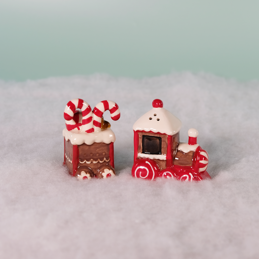 Gingerbread Train Salt & Pepper Set