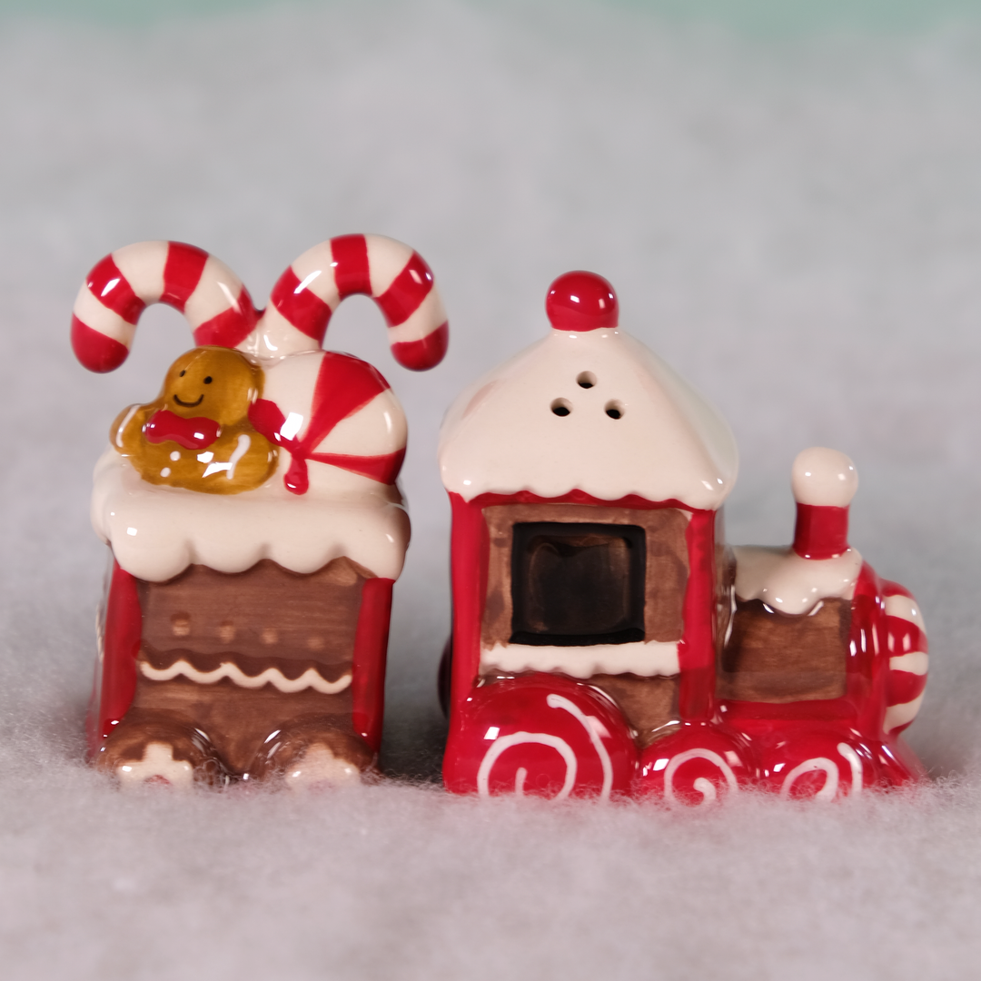 Gingerbread Train Salt & Pepper Set