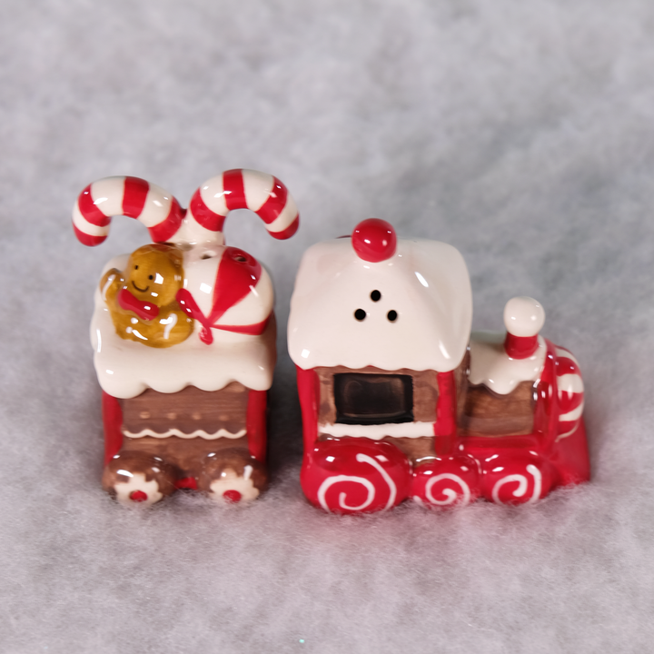 Gingerbread Train Salt & Pepper Set