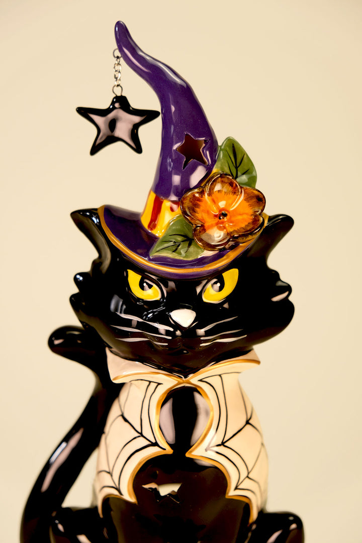 Black Cat Tealight Holder