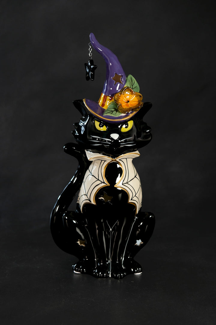 Black Cat Tealight Holder