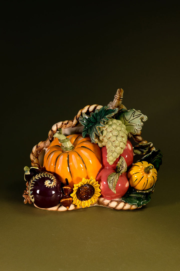 Bountiful Thanksgiving Cornucopia Tealight Holder