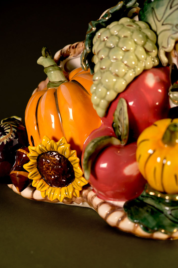 Bountiful Thanksgiving Cornucopia Tealight Holder