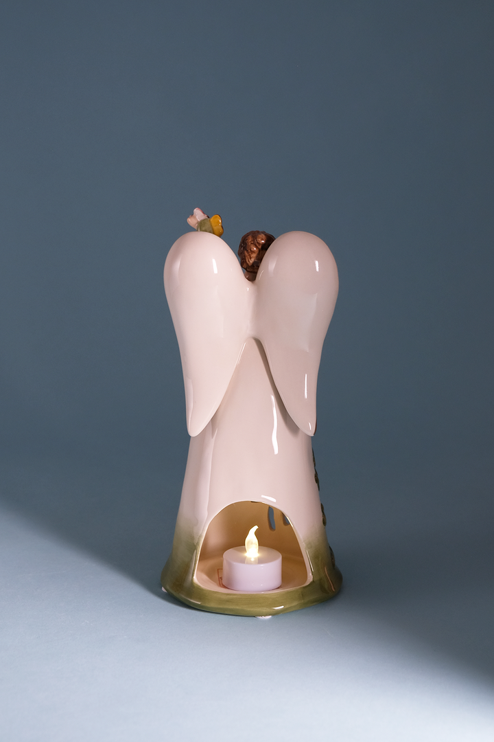 Angel with Butterflies Tealight Holder