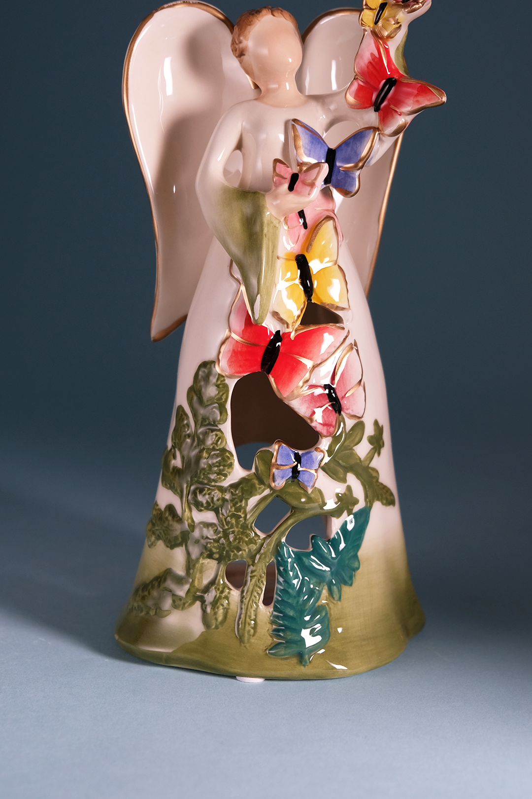 Angel with Butterflies Tealight Holder