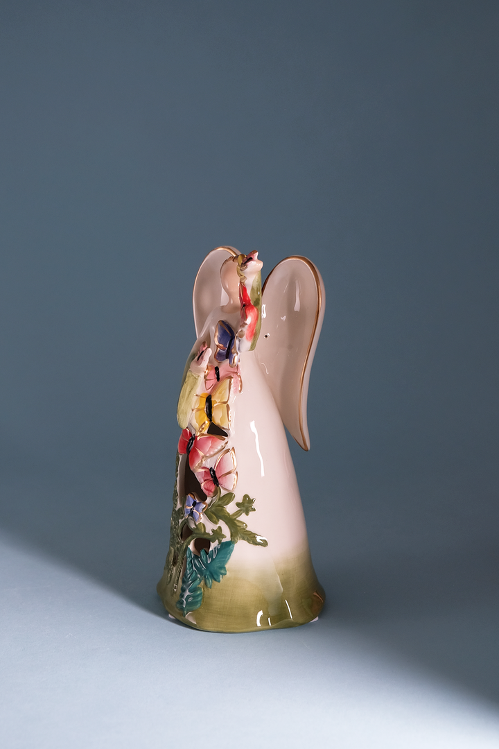 Angel with Butterflies Tealight Holder