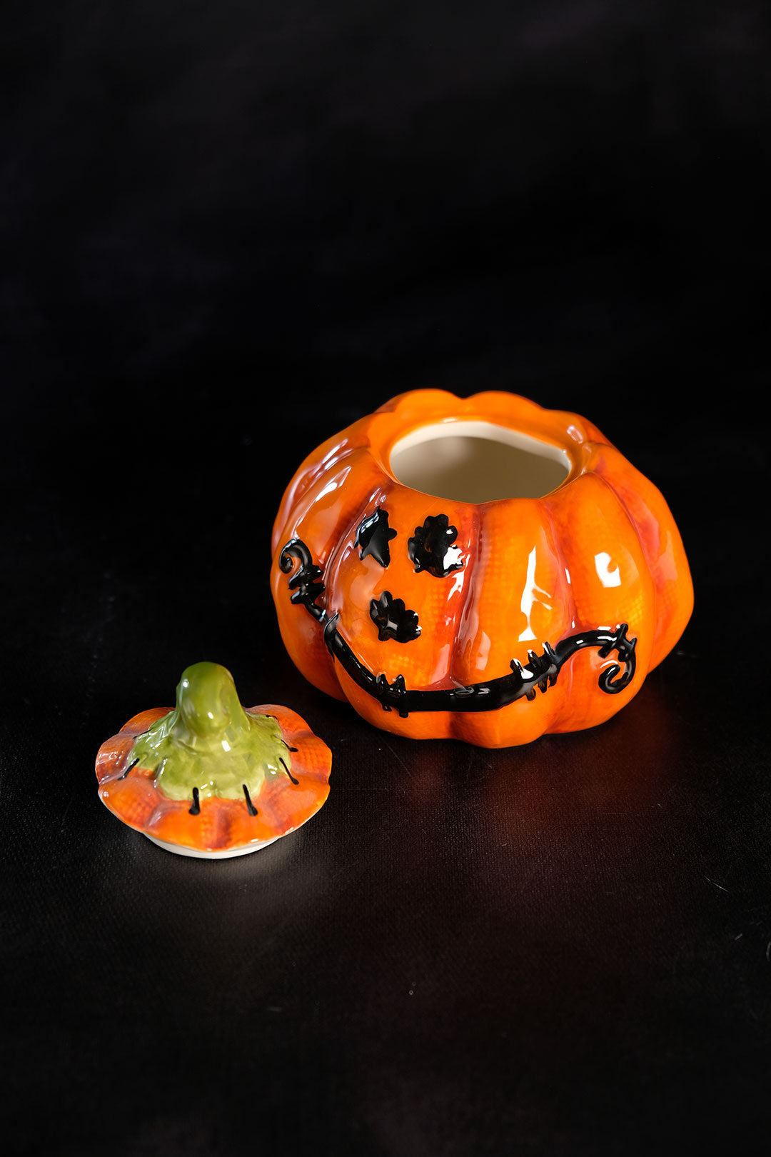 Stitched Pumpkin Sugar Bowl