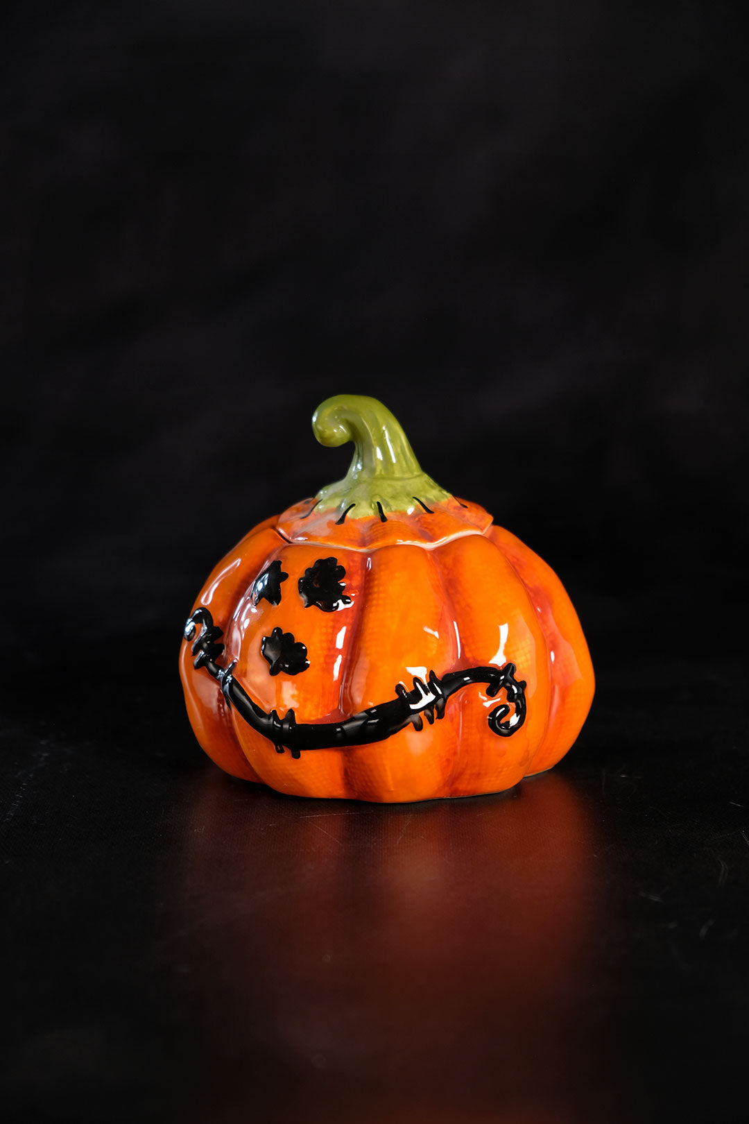 Stitched Pumpkin Sugar Bowl