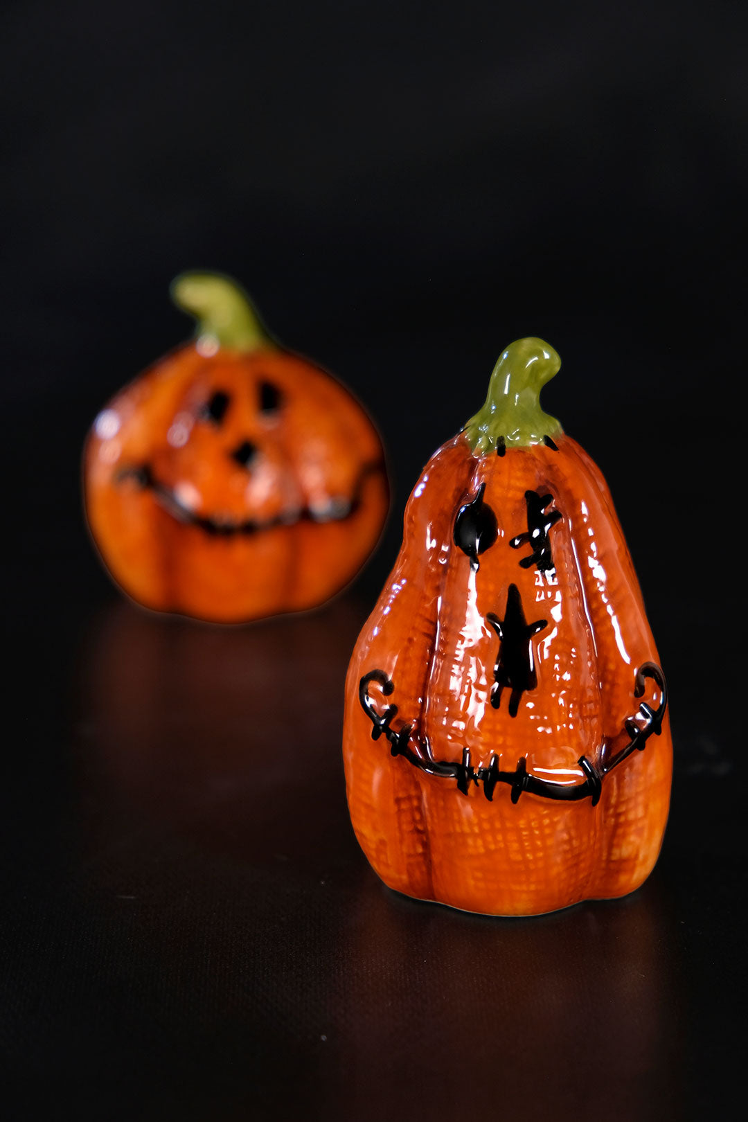 Stitched Pumpkin Salt & Pepper Set