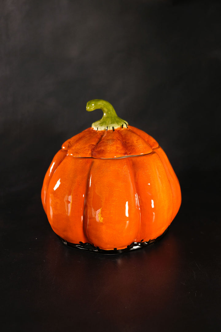 Clayworks Stitched Pumpkin Canister Short