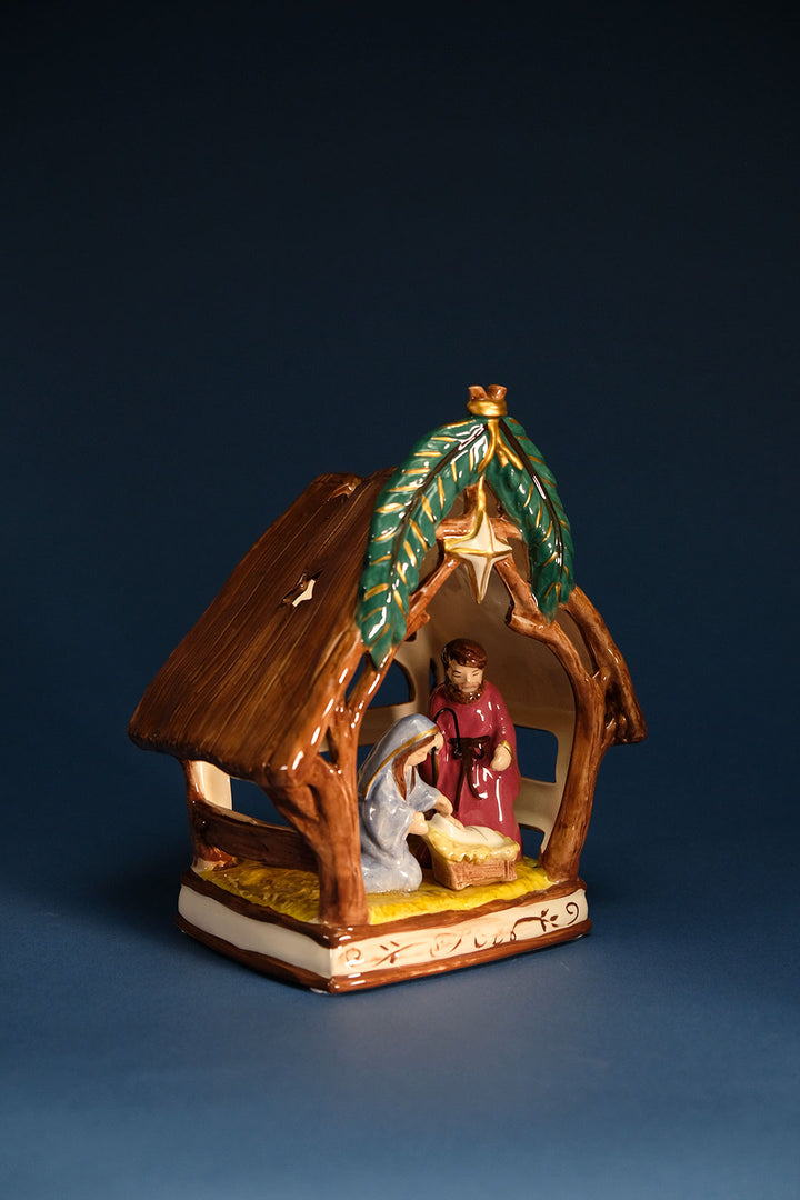Colored Nativity Candle House