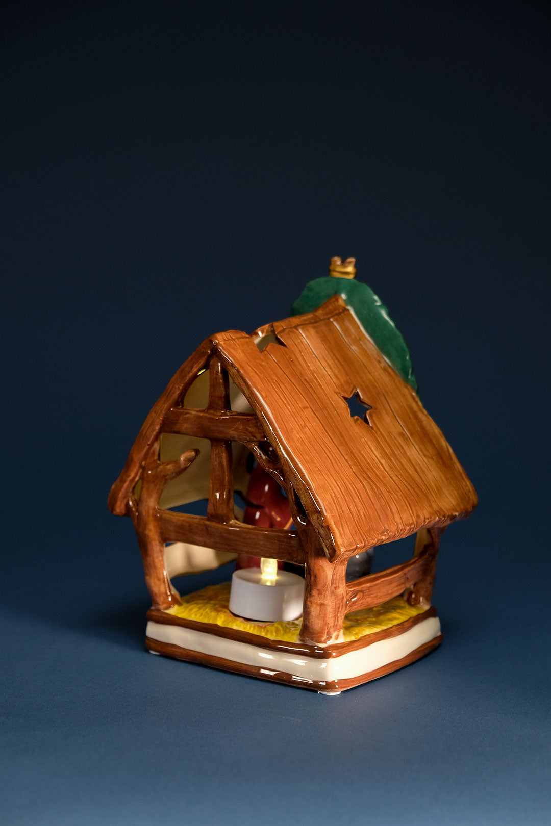 Colored Nativity Candle House