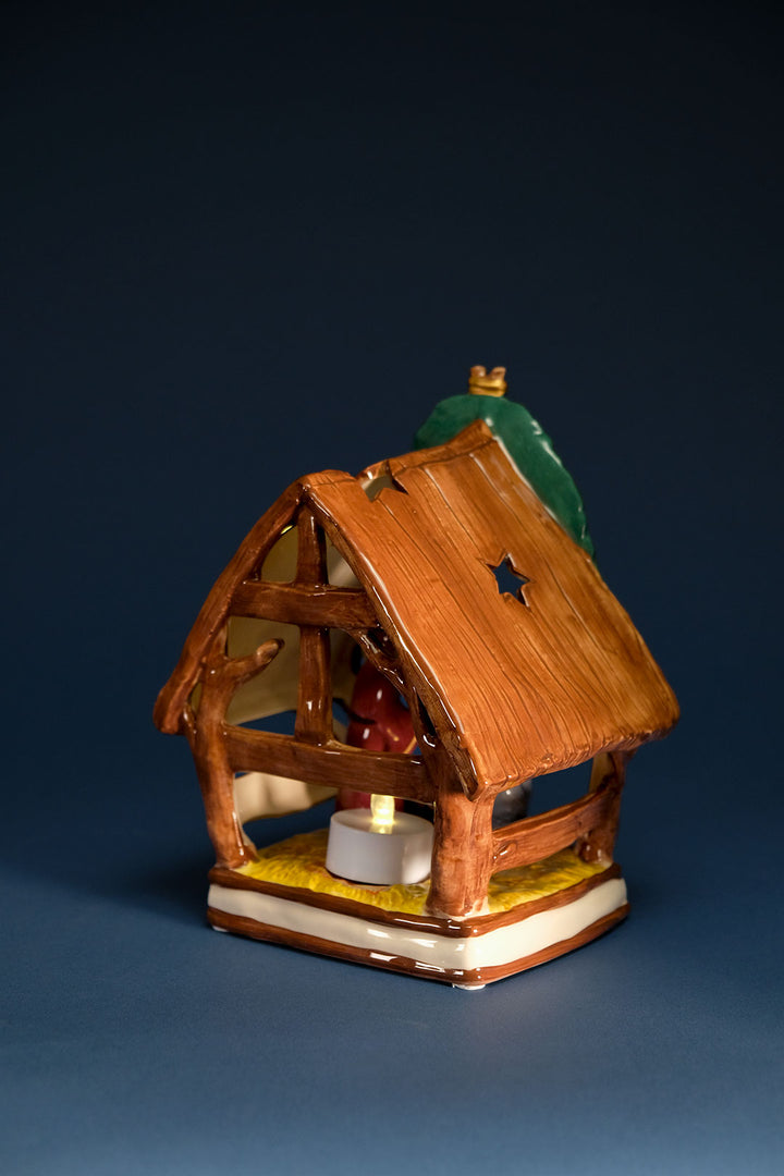 Colored Nativity Candle House