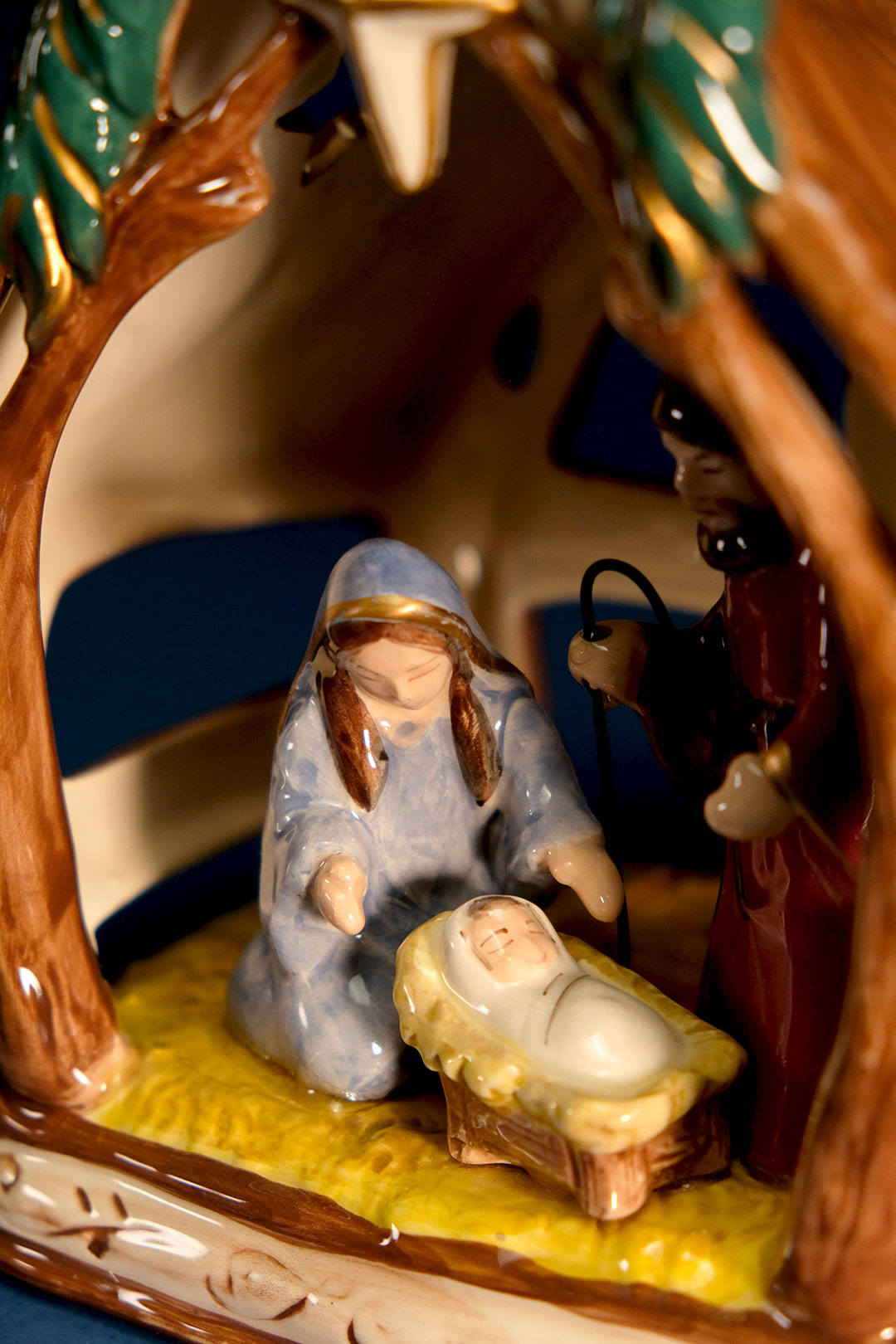 Colored Nativity Candle House