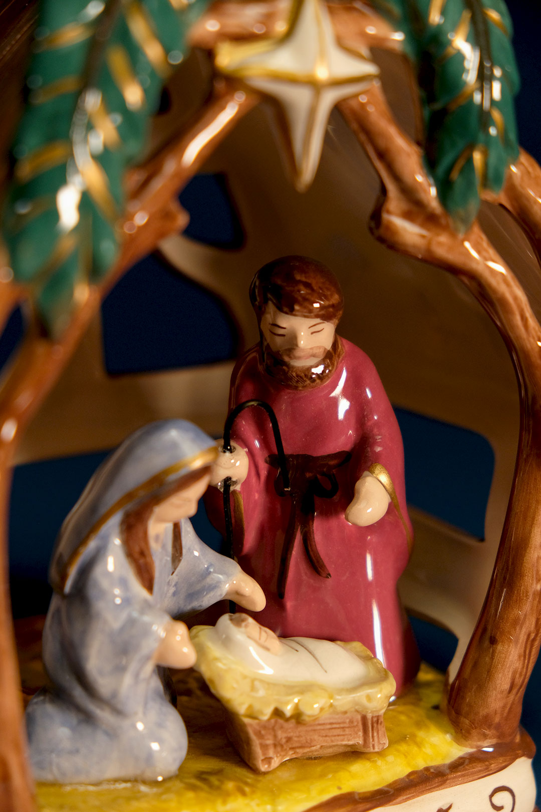 Colored Nativity Candle House