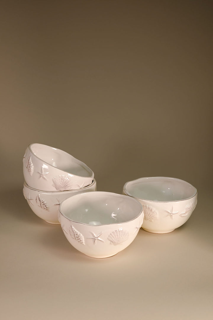 Laguna Coastal Bowl in White Set of 4