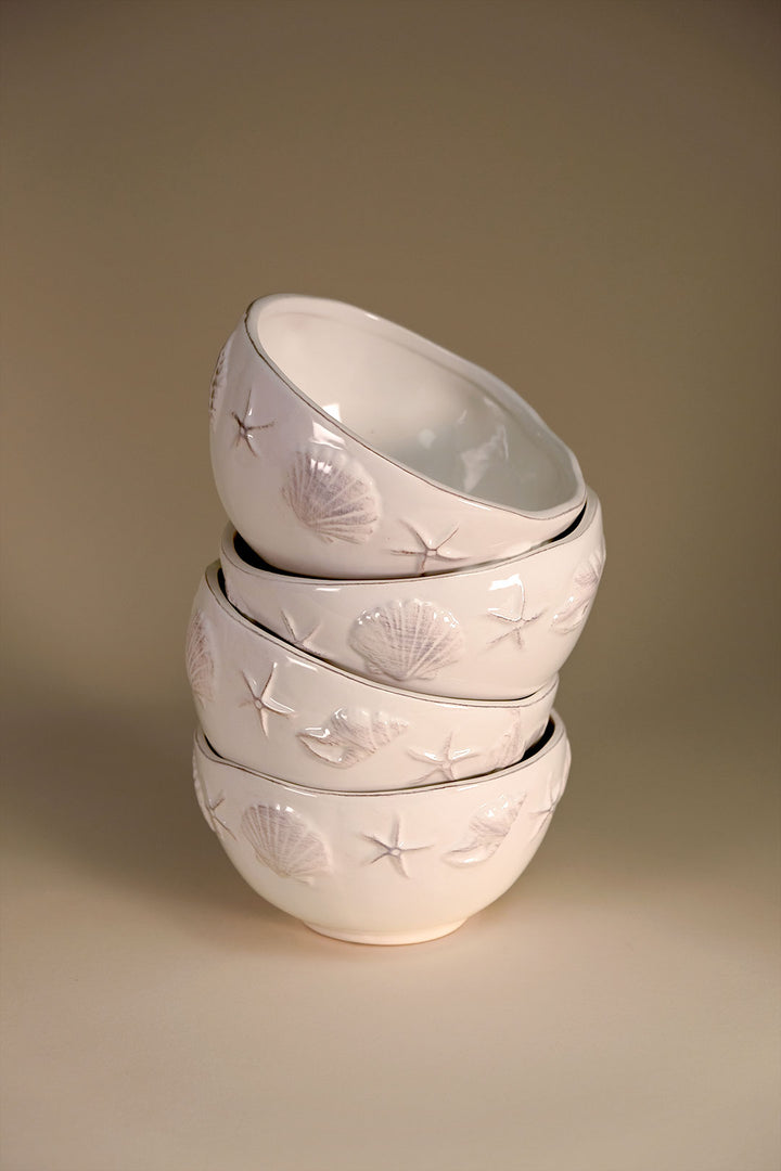 Laguna Coastal Bowl in White Set of 4