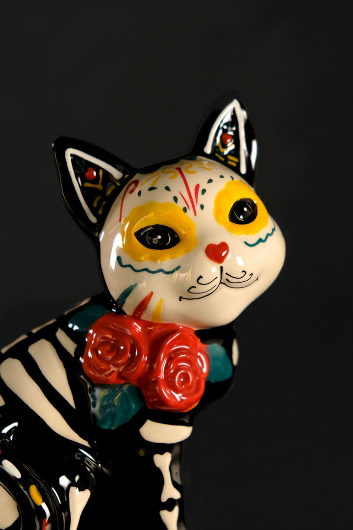 Clayworks Roxy Day of the Dead Cat Figurine
