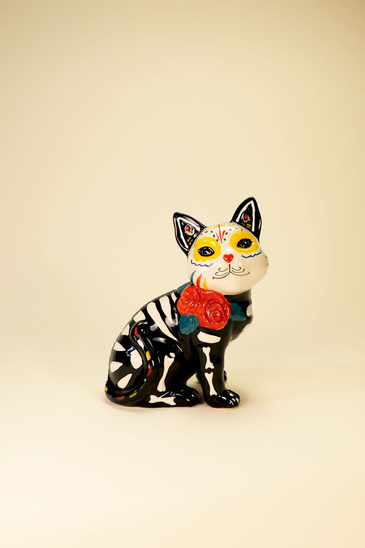 Clayworks Roxy Day of the Dead Cat Figurine