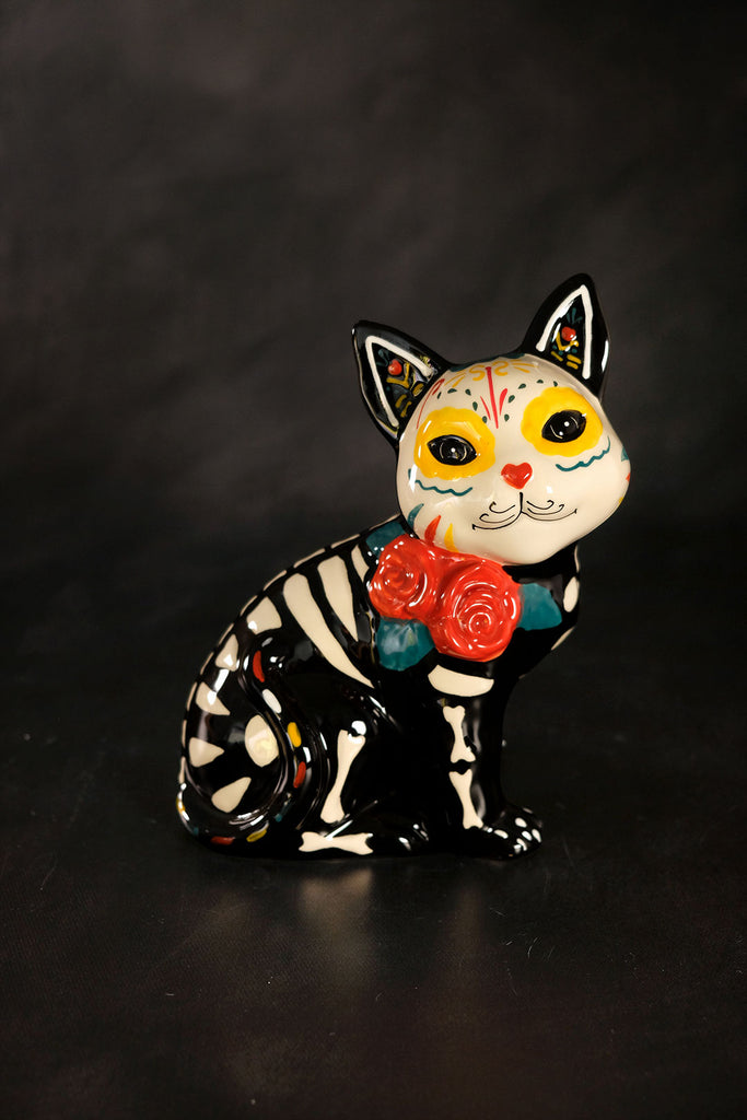 Roxy Day of the Dead Cat Figurine | Unique Limited Design