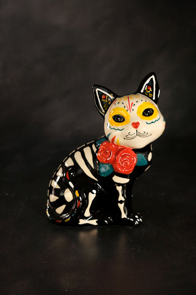 Roxy Day of the Dead Cat Figurine | Unique Limited Design