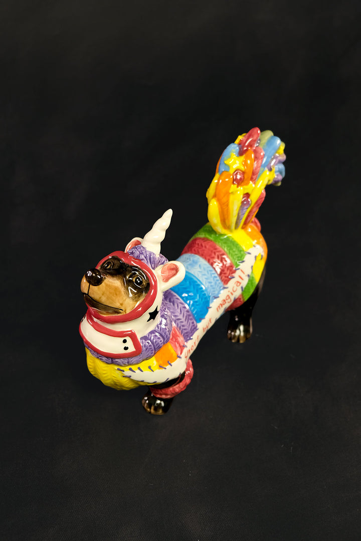 Dachshund As Unicorn Figurine