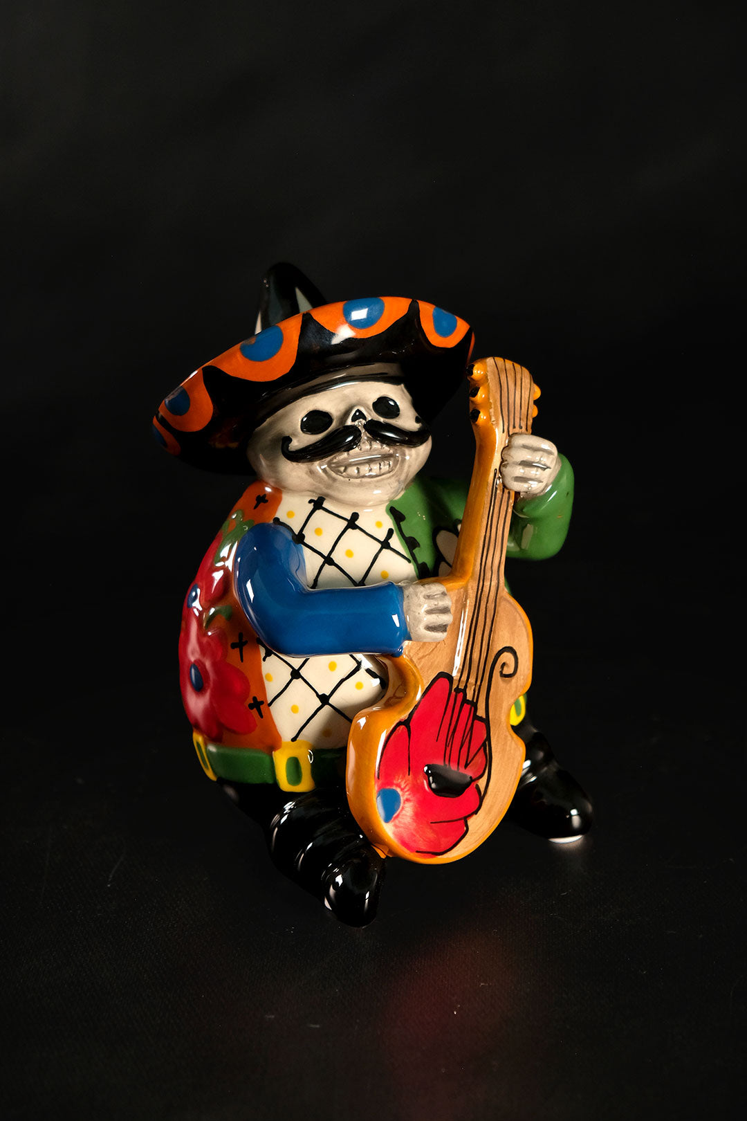 Day of the Dead Mariachi Guitar Figurine