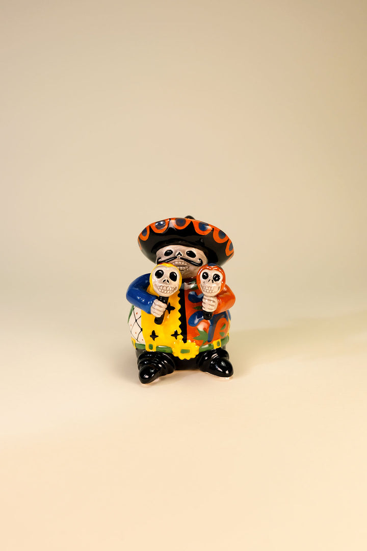 Day of the Dead Mariachi Maracas Figurine
