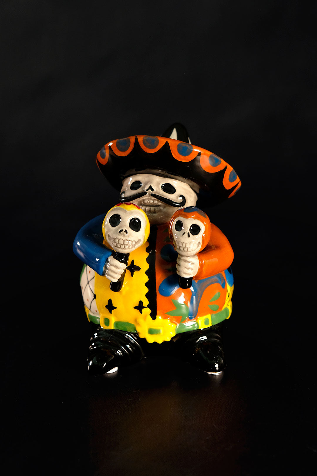Day of the Dead Mariachi Maracas Figurine