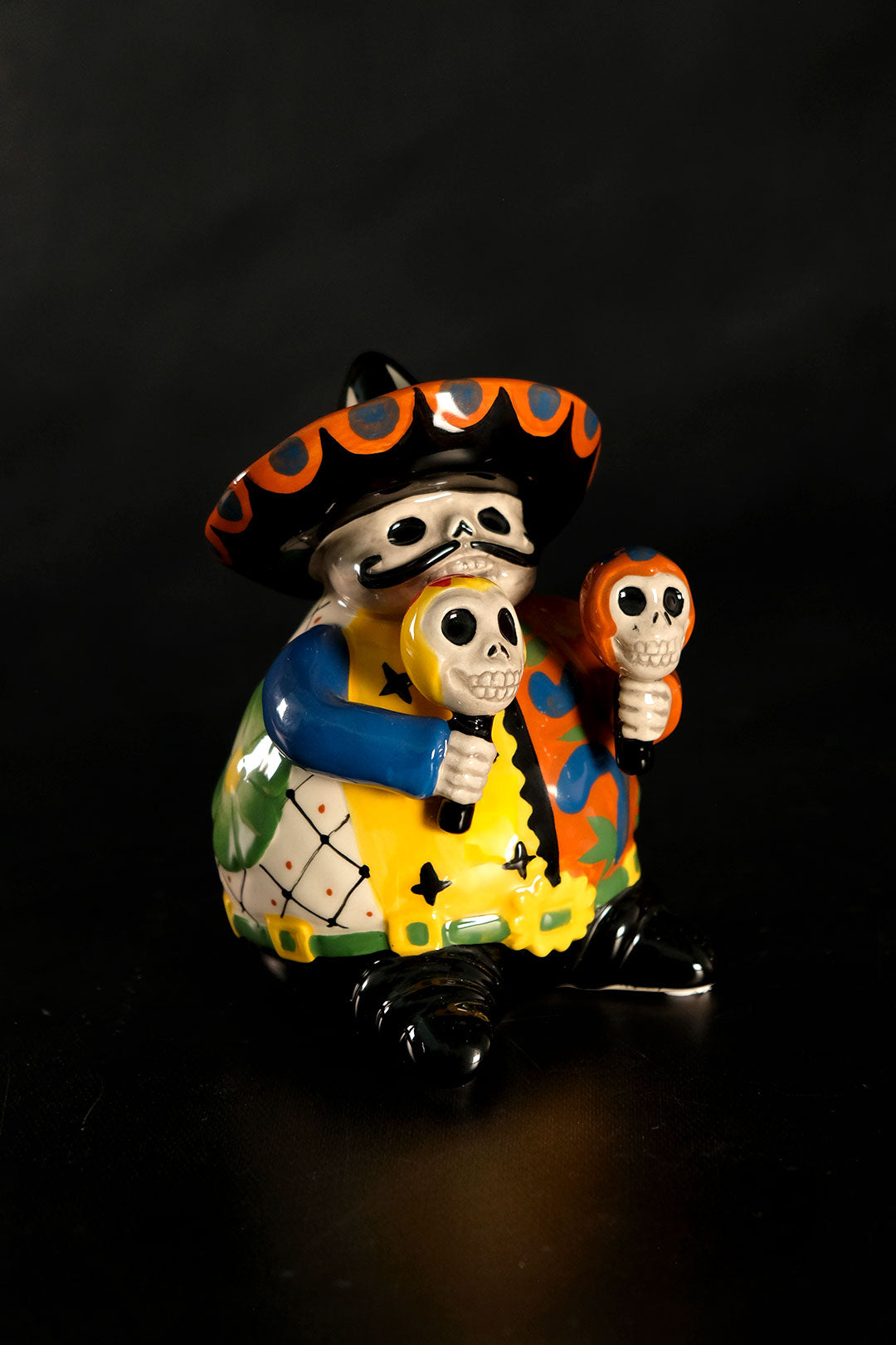 Day of the Dead Mariachi Maracas Figurine