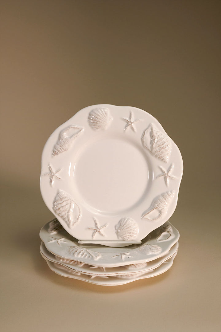 Laguna Coastal 8" Salad Plate in White Set of 4