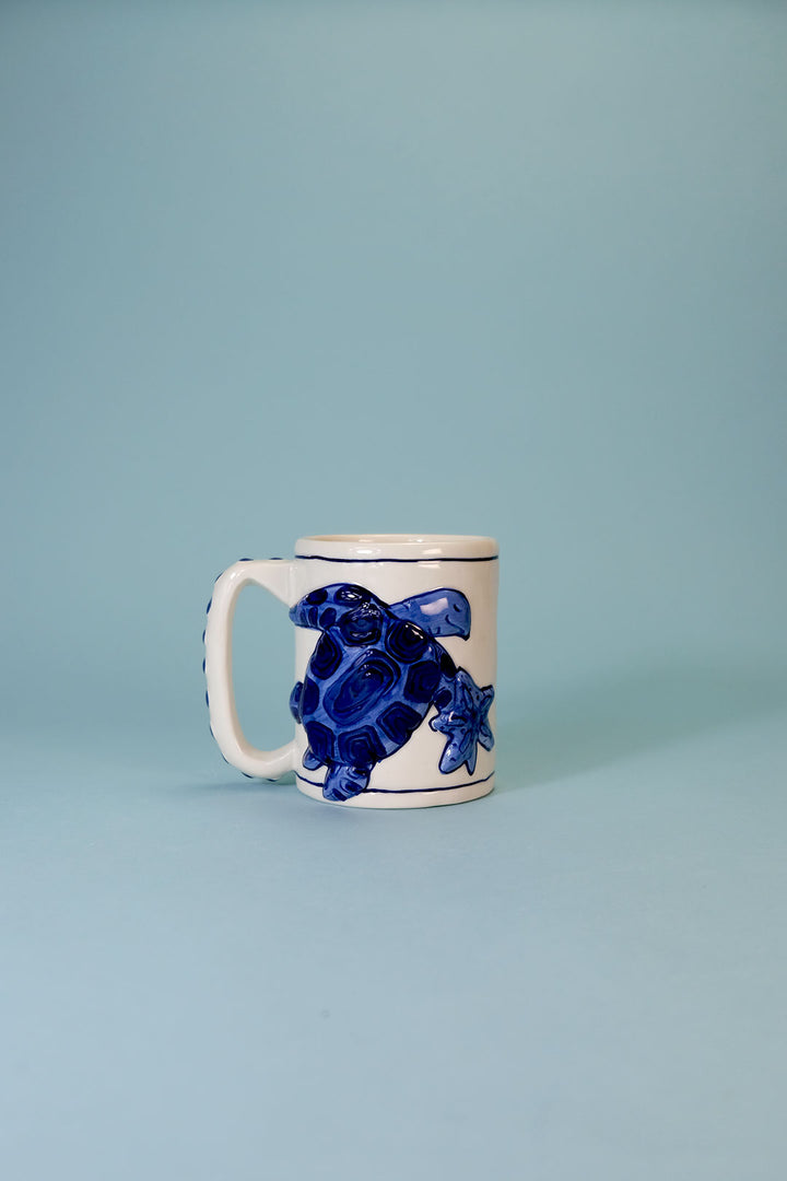 MAGIC SEA TURTLE MUG - COBALT BLUE
