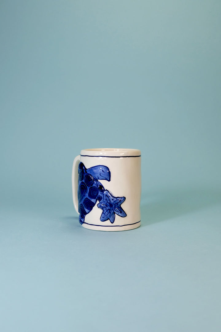 MAGIC SEA TURTLE MUG - COBALT BLUE