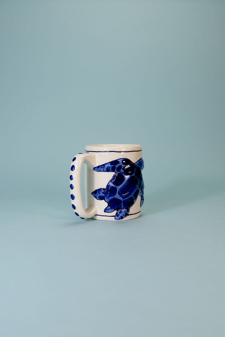 MAGIC SEA TURTLE MUG - COBALT BLUE
