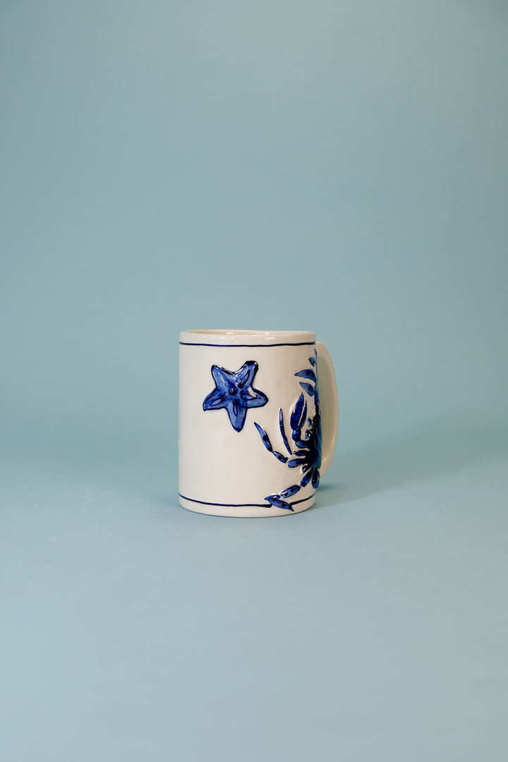 MAGIC SEA CRAB MUG - COBALT BLUE