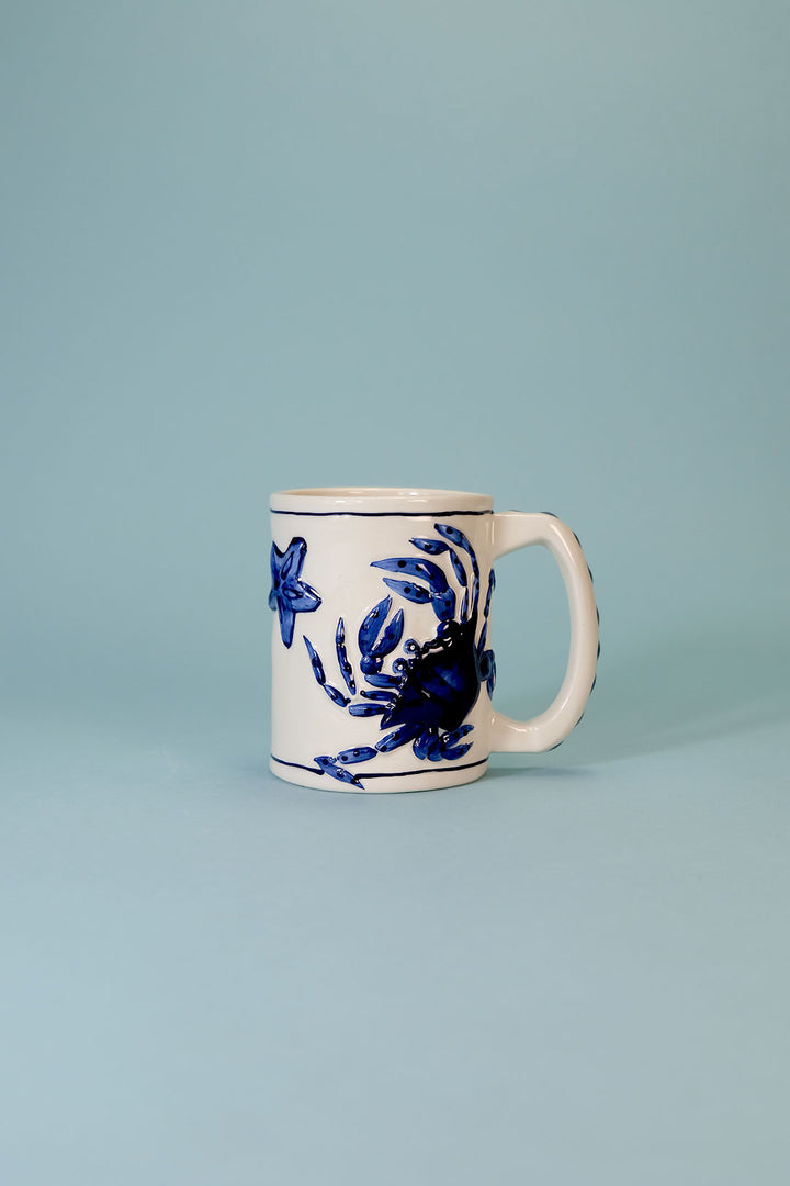 MAGIC SEA CRAB MUG - COBALT BLUE